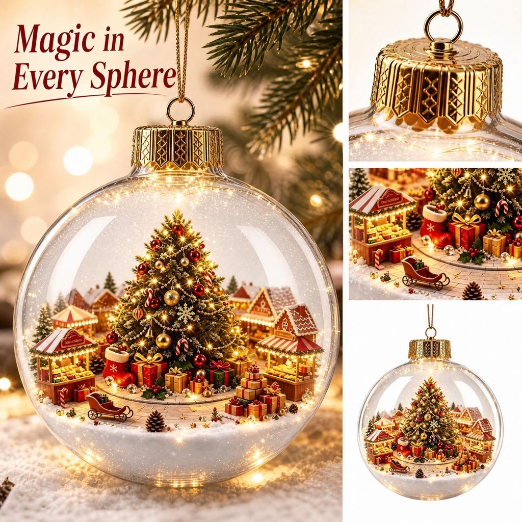 Christmas Tree Ornaments Set Clear Plastic Christmas Ball Decorations for Holiday Party Decor