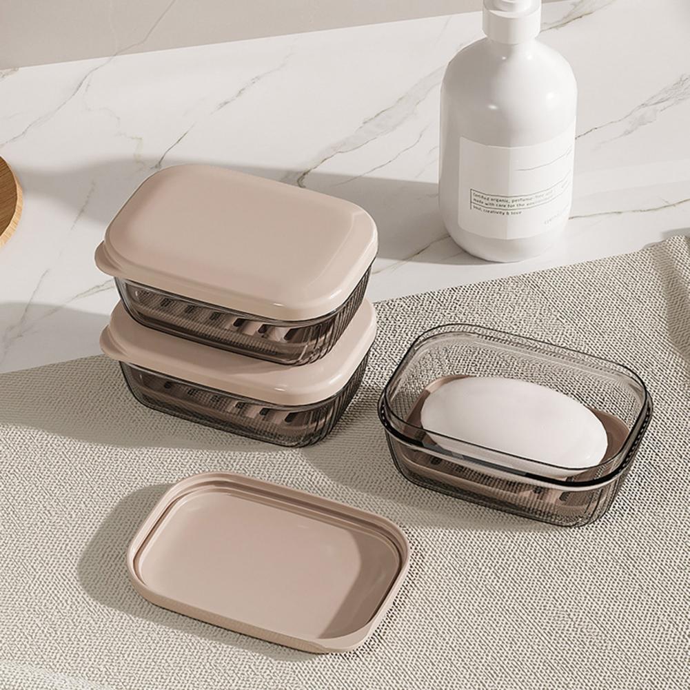 10*8cm Badezimmer Seifenschale Wandmontiert Schräg Transparent Schnelle Entwässerung Stabil Hotel Küche Seifenschale Halter Seifen Organizer Etui