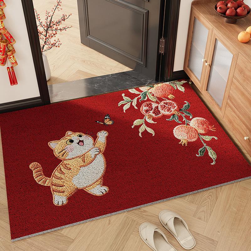 Cartoon Entry Door Floor Mat, Entrance Anti-Skid And Wear-Resistant Silk Ring Floor Mat, Indoor Door Scraping Mud And Dust Removal Floor Mat