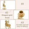 1PC Iron Artistic Deer Candlestick Stable Retro Christmas Personality Festive Use Repeatedly Atmosphere Candle Party