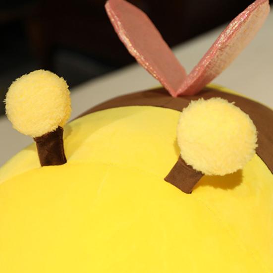 Bee Plush Pillow Soft Safe Stuffed Animal Toy Creative Design Versatile Girls Doll for Home Decor Nap Time