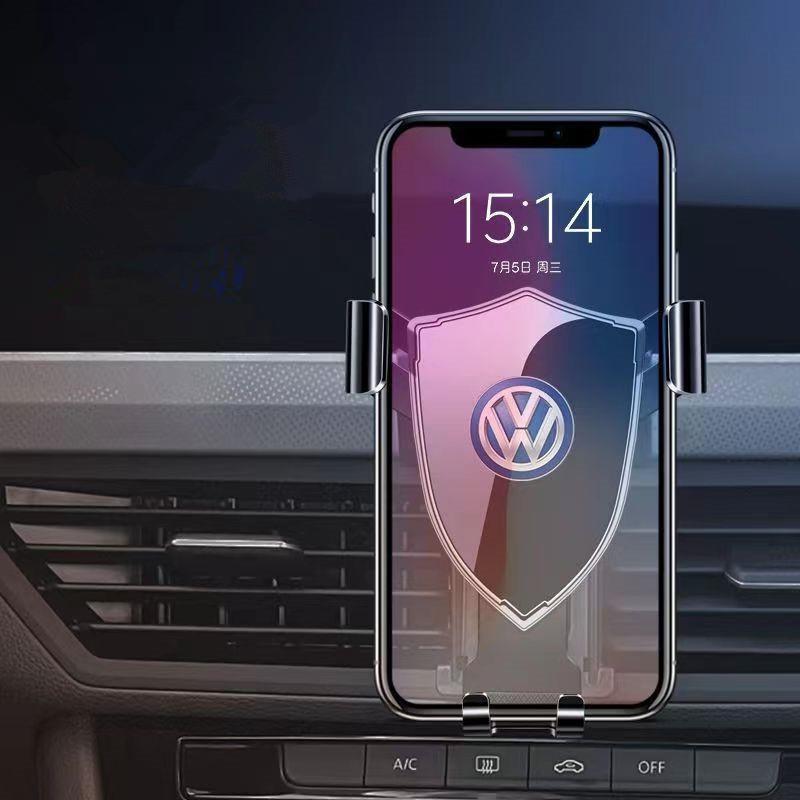 Car Sticker Hub Caps Car Phone Holder Gravity Air Vent SZ37 Clip GPS Mount Stand For Volkswagen GOLF 5 Polo Golf 6 Golf 7 Accessories