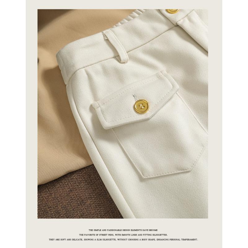 DIMANAF 2025 Autumn Winter Plus Size Women Pants Office Lady Long Pants Oversized Loose Casual Bottoms