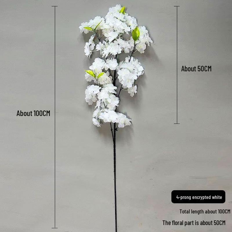 Artificial Cherry Blossom Branch - Dense 3-Prong/4-Prong Cherry Blossom Wedding Decoration