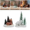 Xmas Deer Figurine Resin Craft Miniature Festive Ornaments for DIY Christmas Fairy Garden Decoration