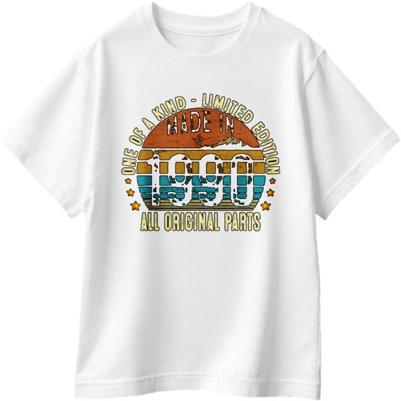 Printed Unisex Oneck t shirt Daily Wear One Of A Kind Limited Edition Made In 1990 All Original Parts Cool Teenagers tees Unisexs Top