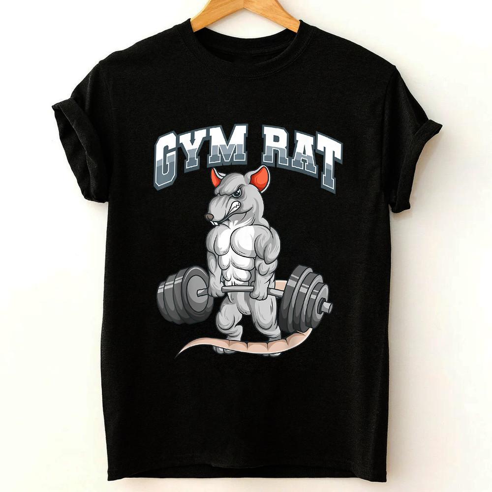 Gym Rat Fitness Bodybuilding T-Shirt Funny Gymer Gift US Size S-5XL Unisex T-Shirt