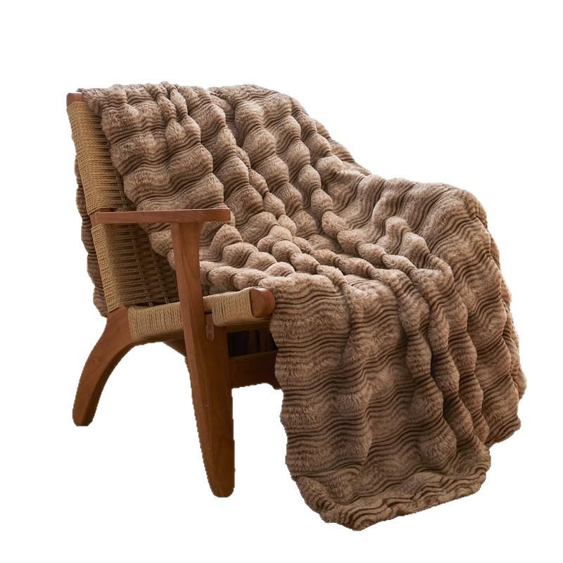 Luxury Winter Shu Cotton Velvet and Lamb Wool Blanket