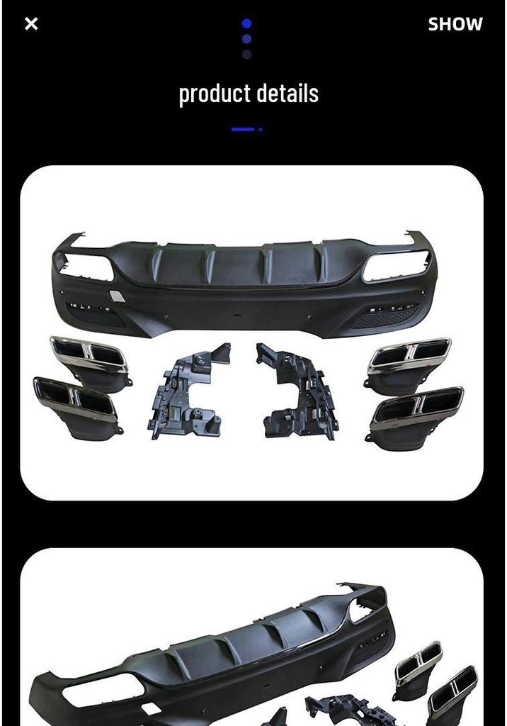Gloss Black Rear Diffuser Tailpipe for Mercedes GLE Coupe W292 GLE63 AMG