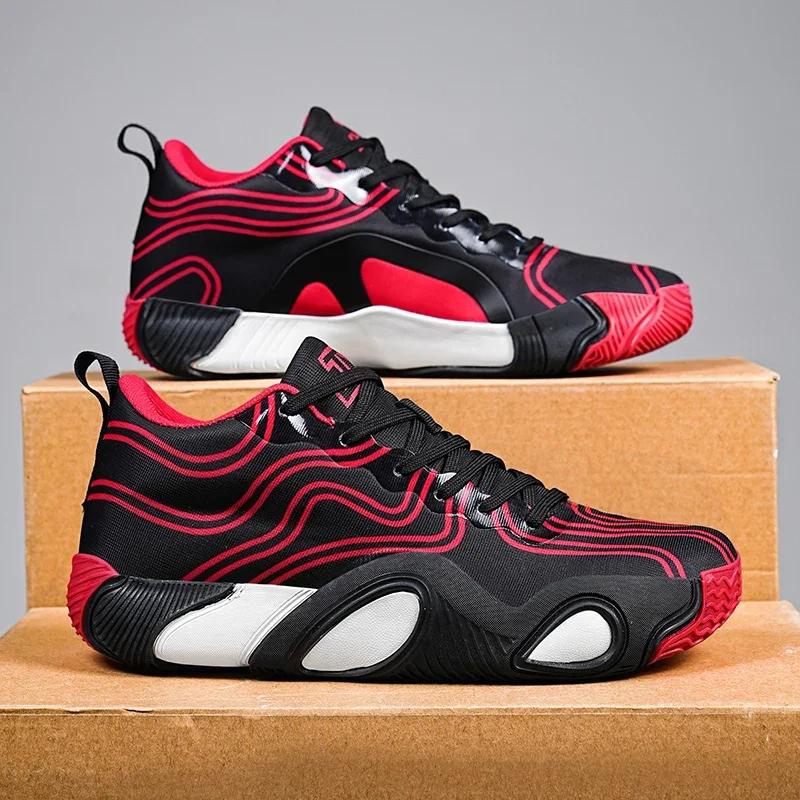 High-quality Men Basketball Shoes for Women Trend Non-slip Sports Shoes Outdoor Basketball Training Shoes Mesh Sneakers 36-45