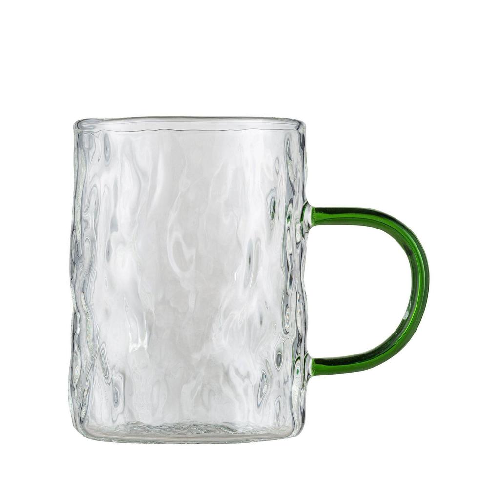 Högkvalitativ Värmetålig Kaffemugg i Glas med Handtag för Damer - Explosionssäker och Idealisk för Te eller Kaffe.