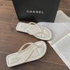 Trendige Damen Sommer Zehensteg Flache Flip-Flops: Stilvolle High-End-Strandsandalen