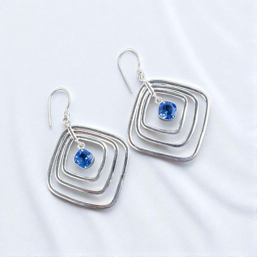 

Tanzanite Gemstone 925 Sterling Silver Jewelry Handmade Dangle Earrings 2.44 EE-71-14