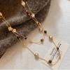 Autumn And Winter Long Tiger Eye Stone Pearl Beads Long Sweater Chain For Women'S Popular Necklace  Jewelry Accessories