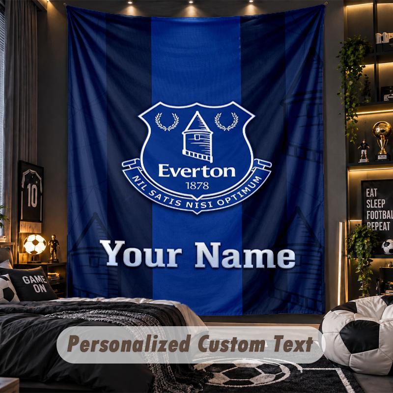 TapestryEverton FC Custom Name Text Personalized Wall Hanging Tapestry Home Wall Decor