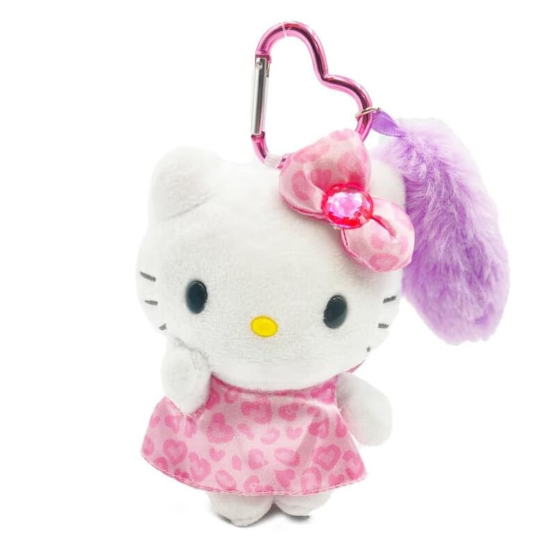 

TCP hello kitty Mascot key chain with tail leopard pink 985118 GOGO gal Y2K heisei JK