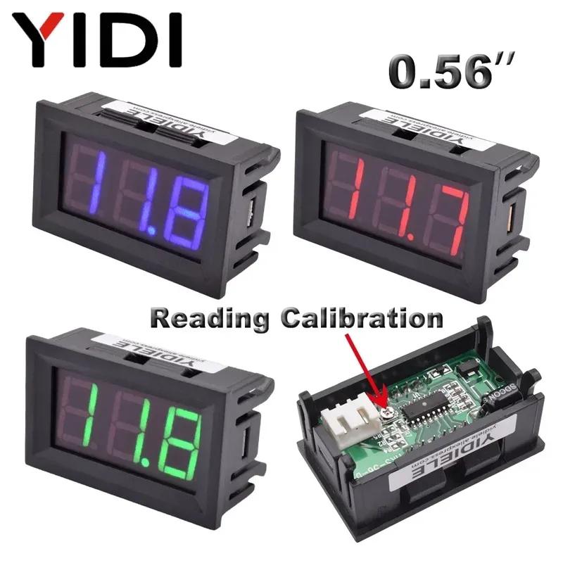 5/10pcs Digital 0.56 Ammeter Voltmeter DC 4.5-30V 0-100V AC 30-500V 10-600V Voltage Amp Meter Detector Monitor Calibrate Reading