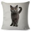 Cute Cat Pillowcase Decor Lovely Pet Animal Print Cojines Cushion Cover Polyester Pillow Case for Home Sofa Children Room 45x45