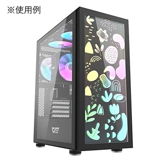 Carcasă PC ATX darkFlash DK210 Graffiti, compatibilă ATXM-ATXITX, panou frontal din sticlă securizată pentru desenat text și ilustrații, suportă GPU-uri de până la