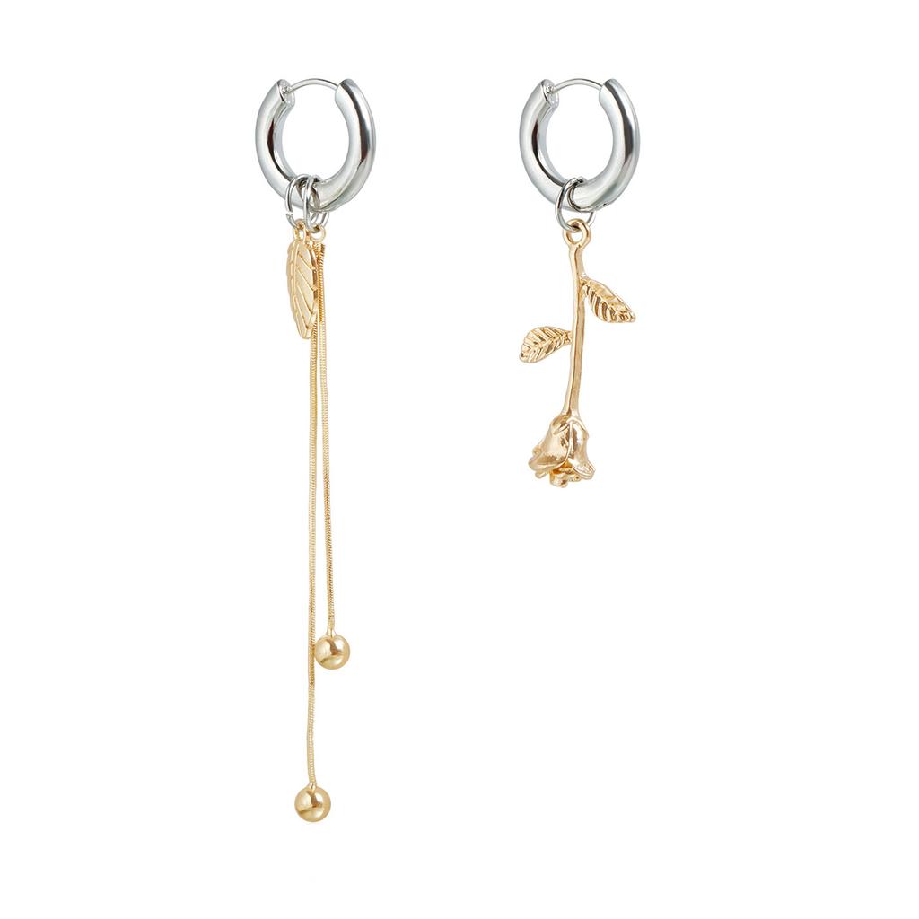 Feminine Rose Motif Ear Accessories Lightweight Ergonomic Design Alloy Ear Jewelry For Parties Dates