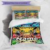 3-teiliges Bettbezug-Set (1 * Bettbezug + 2 * Kissenbezug, ohne Kern), Benutzerdefinierter Name Pokemon Muster Bettwäsche Set, Heim Schlafzimmer Dekor Geschenk