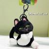Soft Naughty Cat Pendant Black Cat Car Key Ring Portable Stuffed Doll Keychain  Birthday