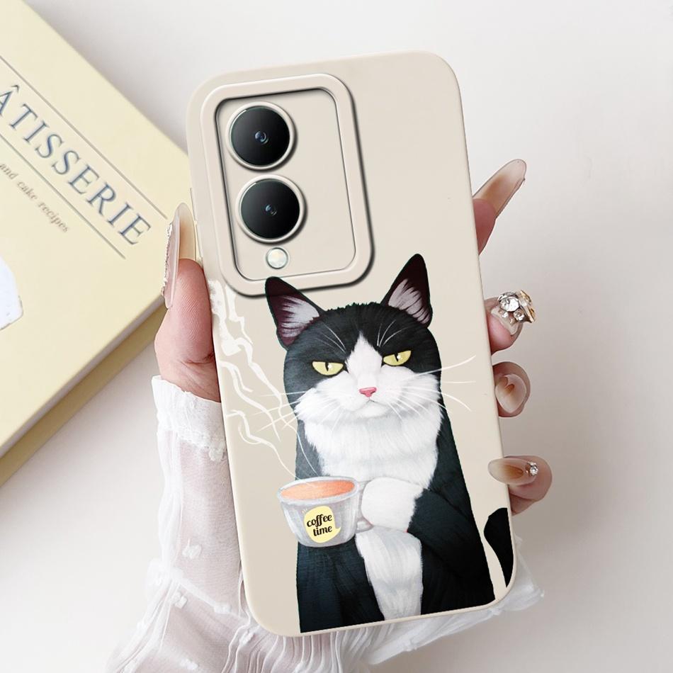 For Vivo Y17s Case VivoY17s Y 17S 4G 2024 Cute Panda Rabbit Cartoon Soft Silicone Shockproof Phone Cases