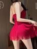 Sexy Pure Desire Floral Strap Christmas Dress Fairy Summer Hot Girl High-End Elegant Nightdress Hot Sexy Korean Women Dress 23ST