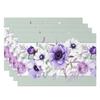 Bohemian Floral Placemats Delicate Daisy Rose Design Elegant Aesthetic Washable Table Mats for Dining Kitchen Tea Party Decor
