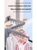 Wall-Mounted Retractable Aluminum Clothes Drying Rack for Balconies and Dorms