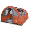 Vidaxl Tenda da Campeggio, 4 Persone, Grigio-Arancione, Impermeabile