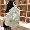 Manufacturer Small Fresh Backpack Women 2024 New Style Contrasting Color Junior High School Students Schoolbag Large Capacity Korean