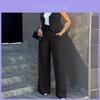 Womens Casual Suit Set With Pockets For Spring Business Office Wear
