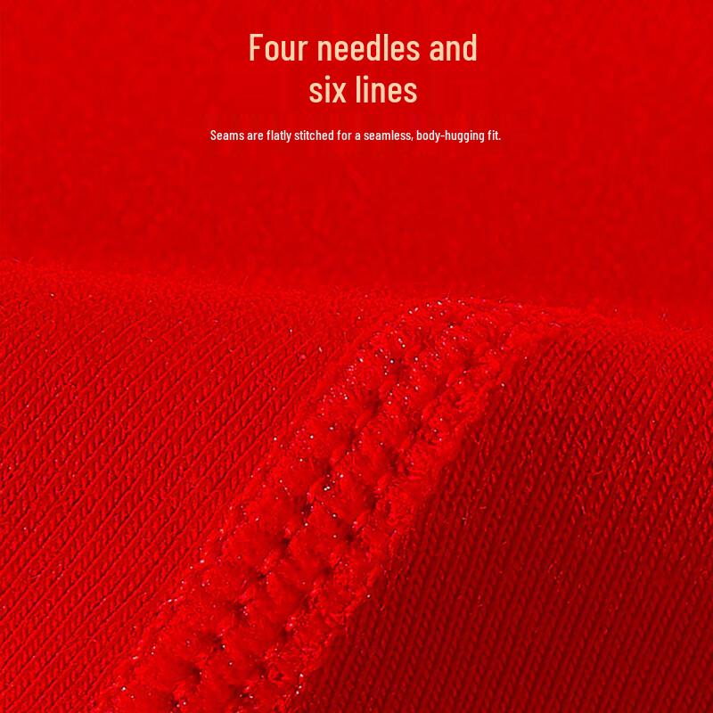 Langsha Men's Pure Cotton Red Boxer Briefs - 4 Pack