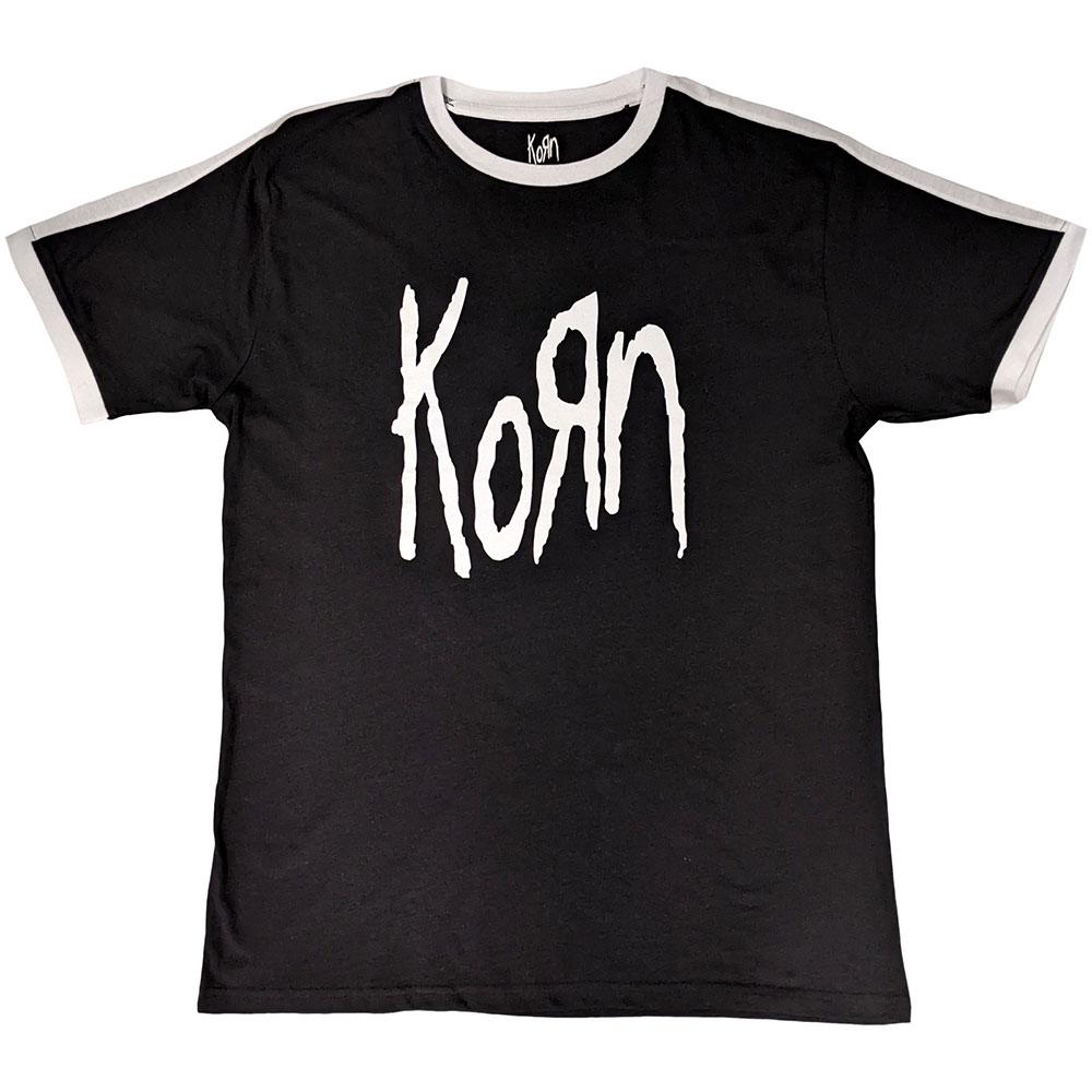 Korn Unisex Adult Ringer Logo T-Shirt