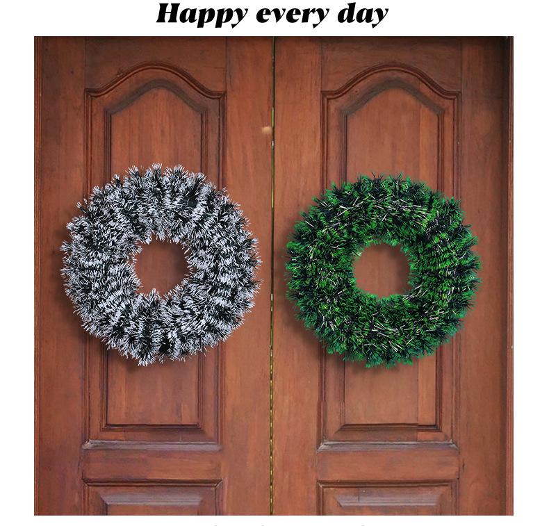 42cm Tinsel Wreath Holiday Decoration for Shopping Mall or Hotel