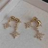 A Pair of Two-wear Zircon Star Earrings, Elegant and Fashionable, Unique Design, Simple and Versatile, High-end Earrings for Women