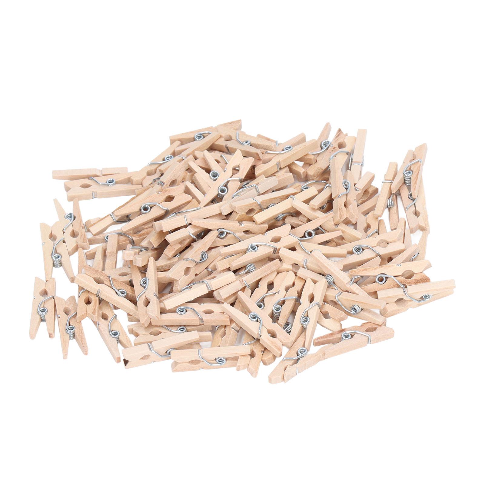 

100 шт. Деревянные прищепки Мини Изысканное исполнение Прищепки для развешивания одежды Изготовление поделок Подарки Дом