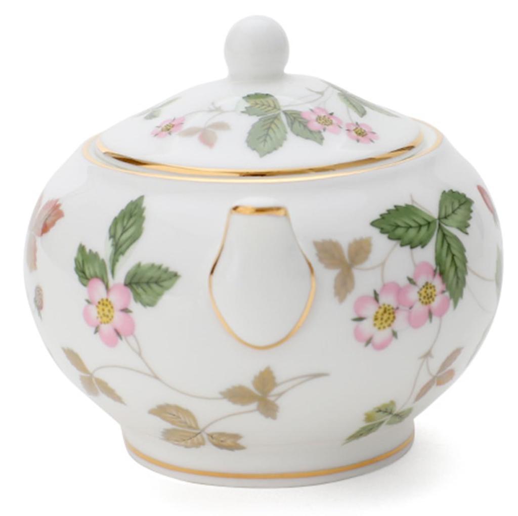 Imported Wedgwood Wild Strawberry Tea Sugar Box S Wedding Gift Present 50105506975 [Authentic Product] -