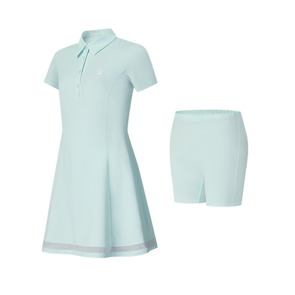 Fila Golf Series Casual Fashion Versatile Short Sleeve Dress Women Dresses Light-Mint-Green A11W525322F-TQ