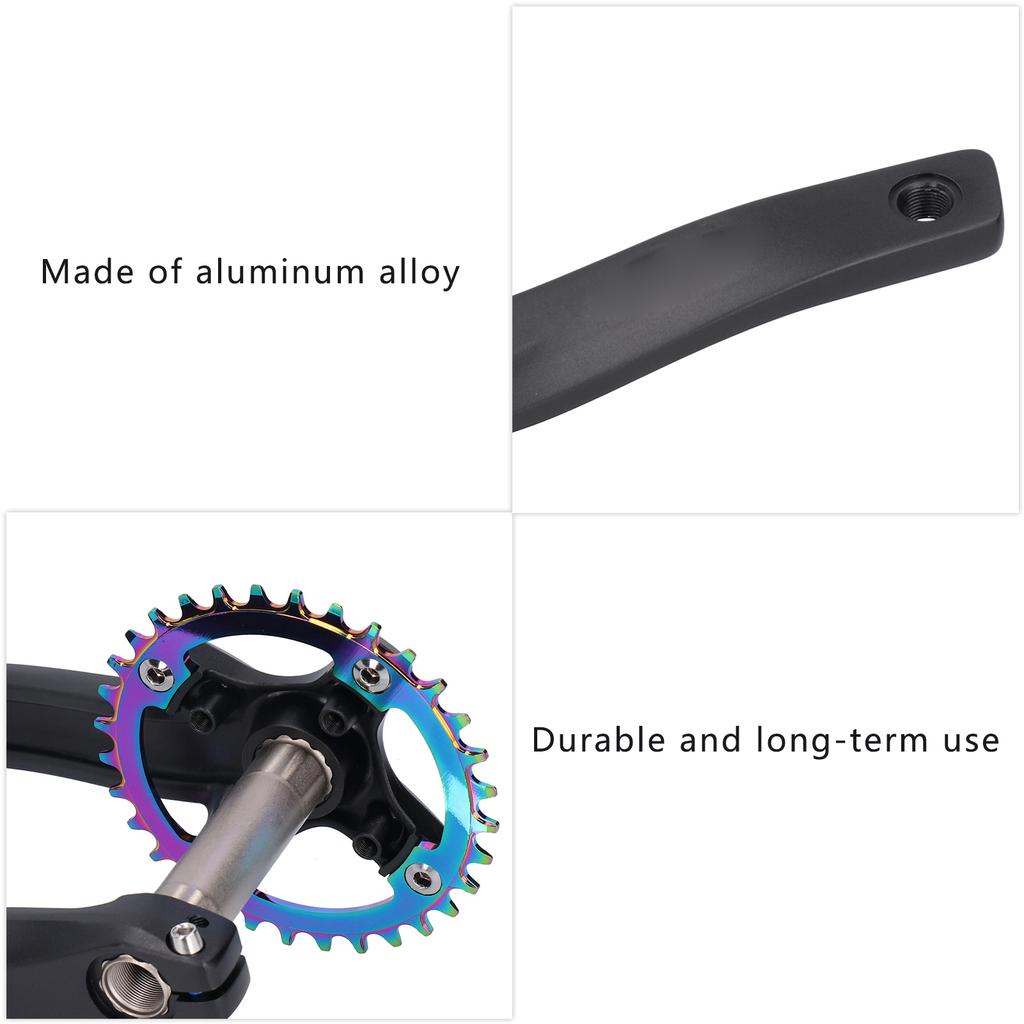 ZK‑22 Chainring Chainwheel Crank Aluminium Alloy Bike Crankset Arms 32T Chainring