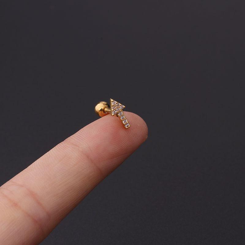 Puncture fashion Stud minimalist Twist Ball Stud lady Stainless Steel Earring