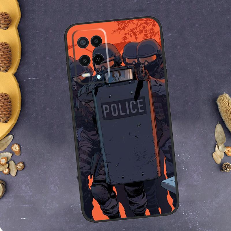 

Police SWAT FBI Phone Case For Oppo A96 A16 A76 A78 A58 A18 A38 A98 A17 A77 A80 A40 A60 A74 A94 A54 A15 A57S OPPO A17