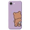 For iPhone 16e Case Pinch Bear Butt Pattern Printing Straight Edge TPU Phone Back Cover