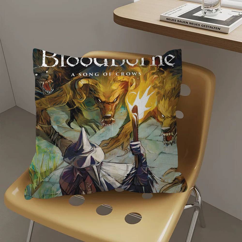 Bloodborne Classic Game Cushion Cover Inches Farmhouse Decor Home Throw Pillow Covers for Couch Decorations