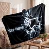 Derby County Personalisierte Fleecedecke Mit Fußballlogo, Individueller Name Text Weiche Warme Wohndecke