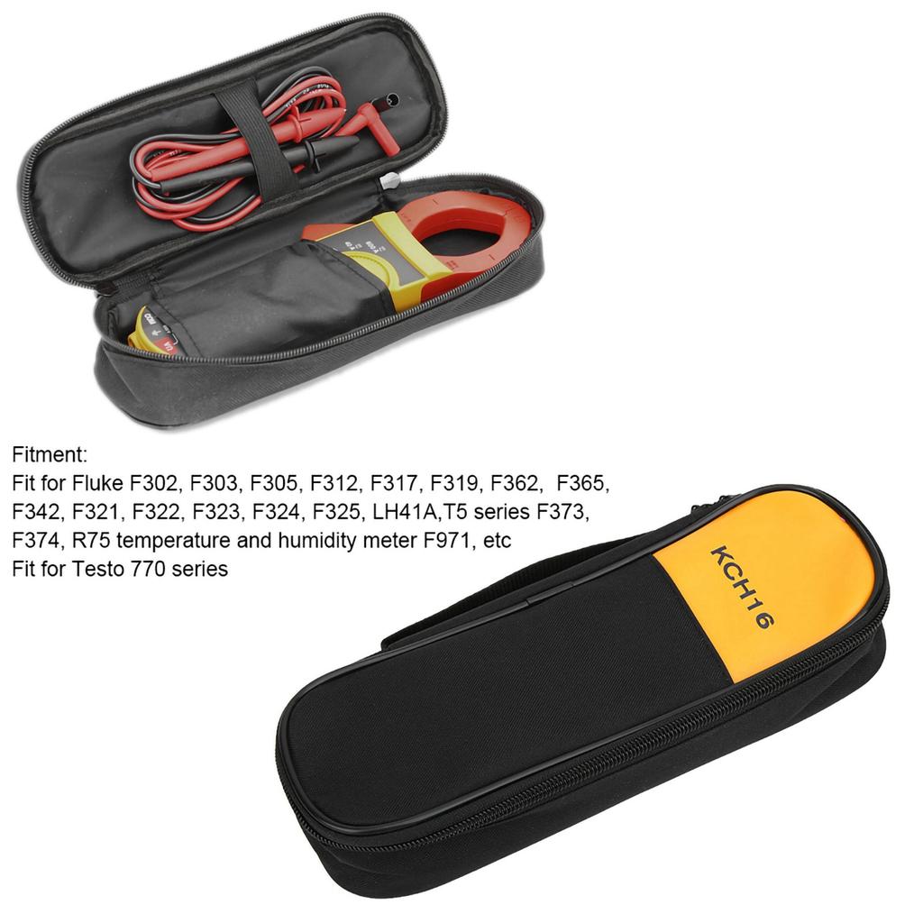 KCH16 Portbale Multimeter Clamp Meter Bag Storage Case Fit for Fluke F302 F303 F305
