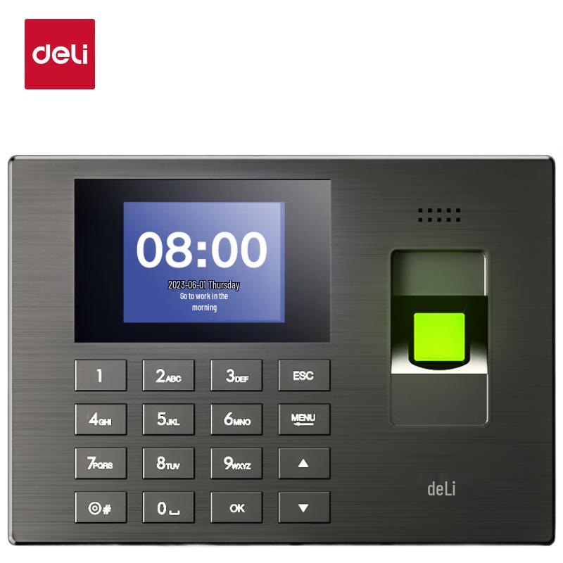 

Deli AH100 Fingerprint Time Attendance Machine CN plug (adapter included)