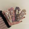 Rainbow Classic Wool Knitted Barrettes Hand-Woven Hairpin BB Clip High Sense Bang Clip Headwear Hair Accessories