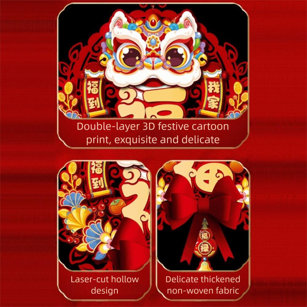 2026 Horse Year Hanging Pendants Chinese Spring Festival Red Lucky Horse Year Wall Ornament Fu Character Door Sticker